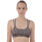 Brown Beige Snake Pattern Line Them Up Sports Bra