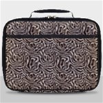 Brown Beige Snake Pattern Full Print Lunch Bag
