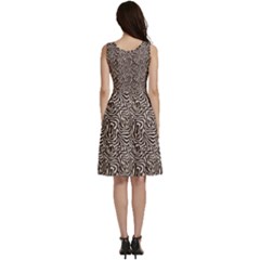 Sleeveless V-Neck Skater Dress with Pockets 