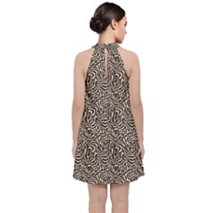 Velvet Halter Neckline Dress  