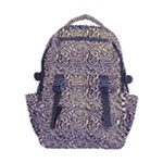 Brown Beige Snake Pattern Carry-on Double Buckle Travel Backpack