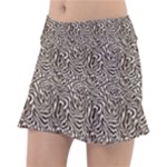 Brown Beige Snake Pattern Classic Tennis Skirt