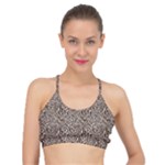 Brown Beige Snake Pattern Basic Training Sports Bra