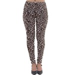 Brown Beige Snake Pattern Lightweight Velour Leggings