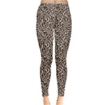 Brown Beige Snake Pattern Inside Out Leggings