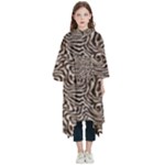 Brown Beige Snake Pattern Kids  Hooded Rain Ponchos