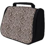 Brown Beige Snake Pattern Full Print Travel Pouch (Large)