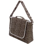Brown Beige Snake Pattern Box Up Messenger Bag