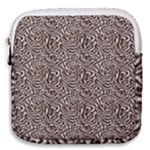 Brown Beige Snake Pattern Mini Square Pouch
