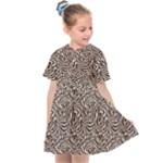 Brown Beige Snake Pattern Kids  Sailor Dress