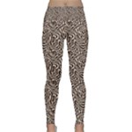Brown Beige Snake Pattern Lightweight Velour Classic Yoga Leggings