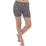 Brown Beige Snake Pattern Lightweight Velour Yoga Shorts