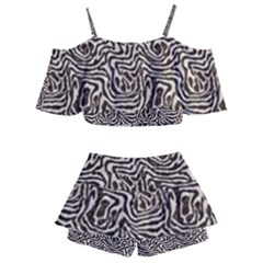 Kids  Off Shoulder Skirt Bikini 
