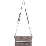 Brown Beige Snake Pattern Mini Crossbody Handbag