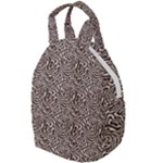 Brown Beige Snake Pattern Travel Backpack