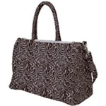 Brown Beige Snake Pattern Duffel Travel Bag