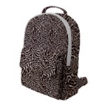 Brown Beige Snake Pattern Flap Pocket Backpack (Large)