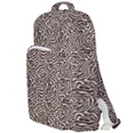 Brown Beige Snake Pattern Double Compartment Backpack