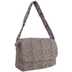Brown Beige Snake Pattern Courier Bag