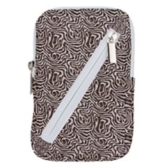Brown Beige Snake Pattern Belt Pouch Bag (Small) from ArtsNow.com