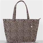 Brown Beige Snake Pattern Back Pocket Shoulder Bag 