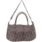Brown Beige Snake Pattern Removable Strap Handbag