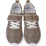 Brown Beige Snake Pattern Men s Velcro Strap Shoes