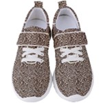 Brown Beige Snake Pattern Women s Velcro Strap Shoes