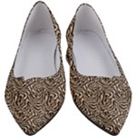 Brown Beige Snake Pattern Women s Block Heels 