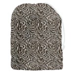 Brown Beige Snake Pattern Drawstring Pouch (3XL)