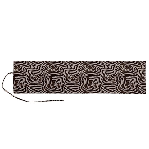 Brown Beige Snake Pattern Roll Up Canvas Pencil Holder (L) from ArtsNow.com