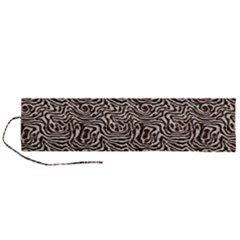 Brown Beige Snake Pattern Roll Up Canvas Pencil Holder (L) from ArtsNow.com