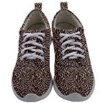 Brown Beige Snake Pattern Mens Athletic Shoes