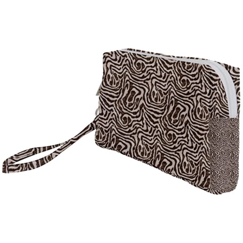 Brown Beige Snake Pattern Wristlet Pouch Bag (Small) from ArtsNow.com