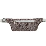 Brown Beige Snake Pattern Active Waist Bag