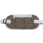 Brown Beige Snake Pattern Rounded Waist Pouch