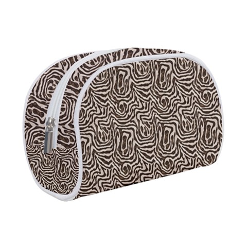 Brown Beige Snake Pattern Make Up Case (Small) from ArtsNow.com