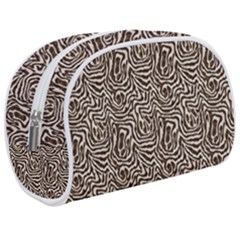 Brown Beige Snake Pattern Make Up Case (Medium) from ArtsNow.com