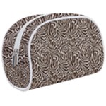 Brown Beige Snake Pattern Make Up Case (Medium)