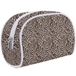 Brown Beige Snake Pattern Make Up Case (Large)