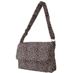 Brown Beige Snake Pattern Full Print Messenger Bag (L)