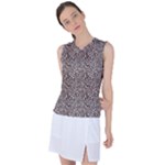 Brown Beige Snake Pattern Women s Sleeveless Sports Top