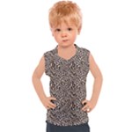 Brown Beige Snake Pattern Kids  Sport Tank Top