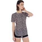 Brown Beige Snake Pattern Perpetual Short Sleeve T-Shirt
