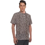 Brown Beige Snake Pattern Men s Polo T-Shirt