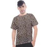 Brown Beige Snake Pattern Men s Sport Top