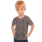 Brown Beige Snake Pattern Kids  Sports T-Shirt