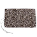 Brown Beige Snake Pattern Pen Storage Case (S)
