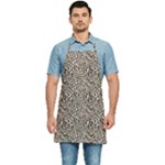 Brown Beige Snake Pattern Kitchen Apron