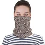 Brown Beige Snake Pattern Face Seamless Bandana (Adult)